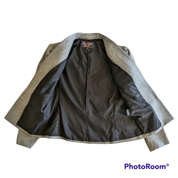 Whip-o-Will Skirt Suit Women's Sz 12 Gray Herringbone 2 Piece Vintage Work Wear - Picture 4 of 16